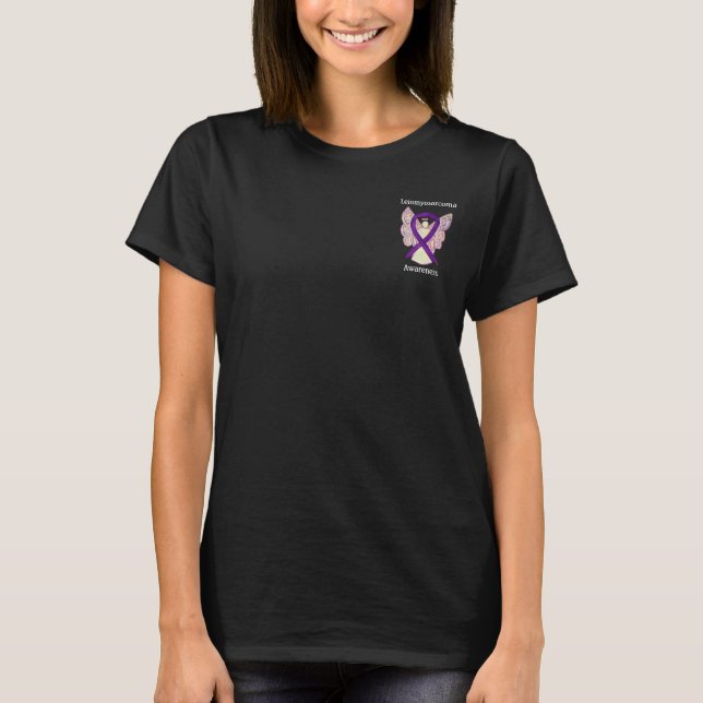 Leiomyosarcoma (LMS) Awareness Ribbon Angel Shirts Tröja (Framsida)