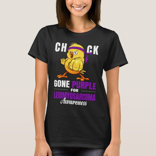 leiomyosarcoma lustig chick krigare t shirt (Framsida)