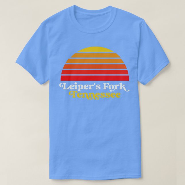 Leipers Fork Tennessee Retro Sunset Nashville T Shirt (Design framsida)