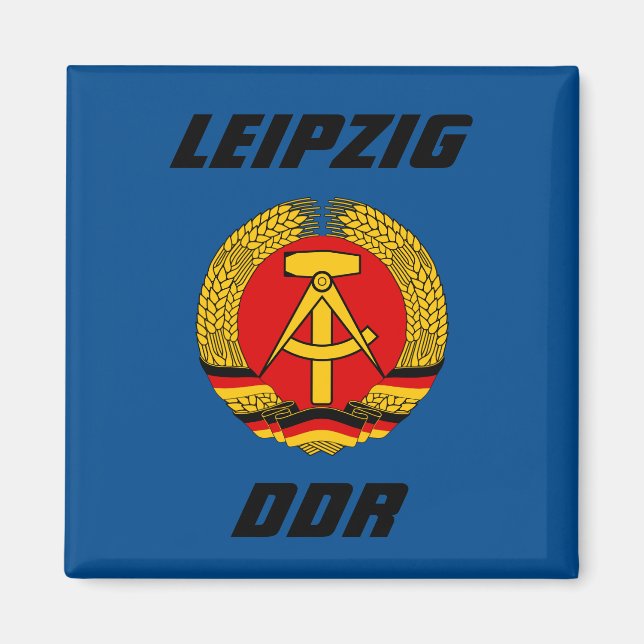 Leipzig, DDR - Deutsche Demokratische Republik Magnet (Framsidan)