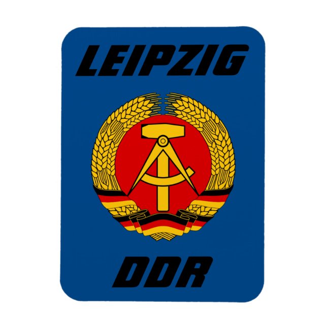 Leipzig, DDR - Öster Tyskland Magnet (Vertikal)