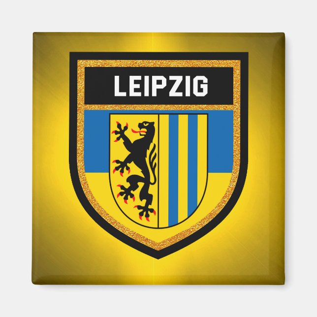 Leipzig Flagga Magnet (Framsidan)