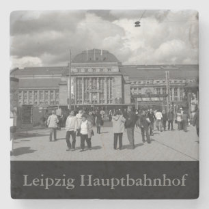 Leipzig Hauptbahnhof Järnvägen Station Stenunderlägg