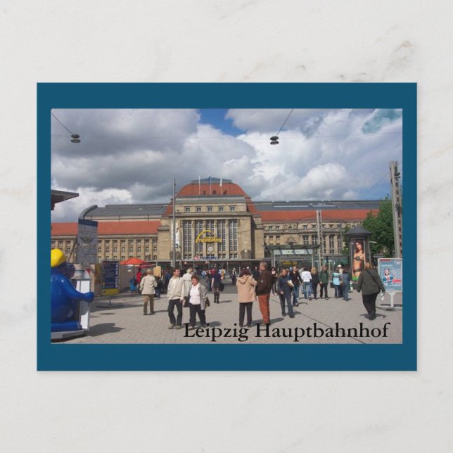 Leipzig Hauptbahnhof Vykort (Framsida)