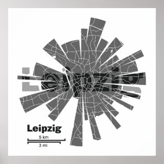 Leipzig Karta Poster
