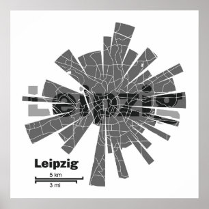 Leipzig kartaaffisch poster