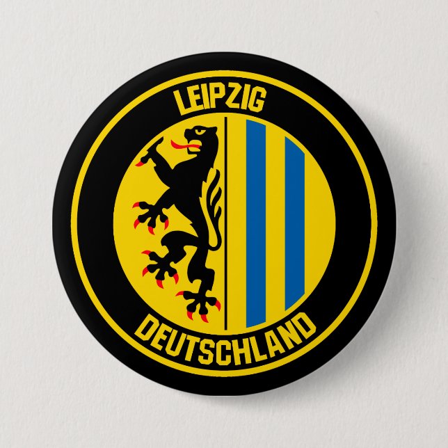 Leipzig Round Emblem Knapp (Framsida)