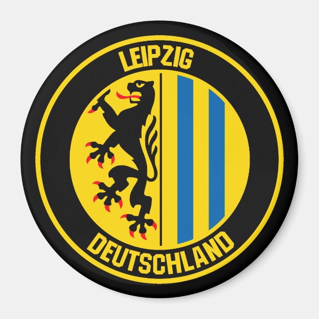 Leipzig Round Emblem Magnet (Framsidan)