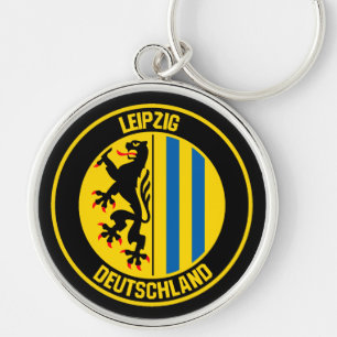 Leipzig Round Emblem Rund Silverfärgad Nyckelring