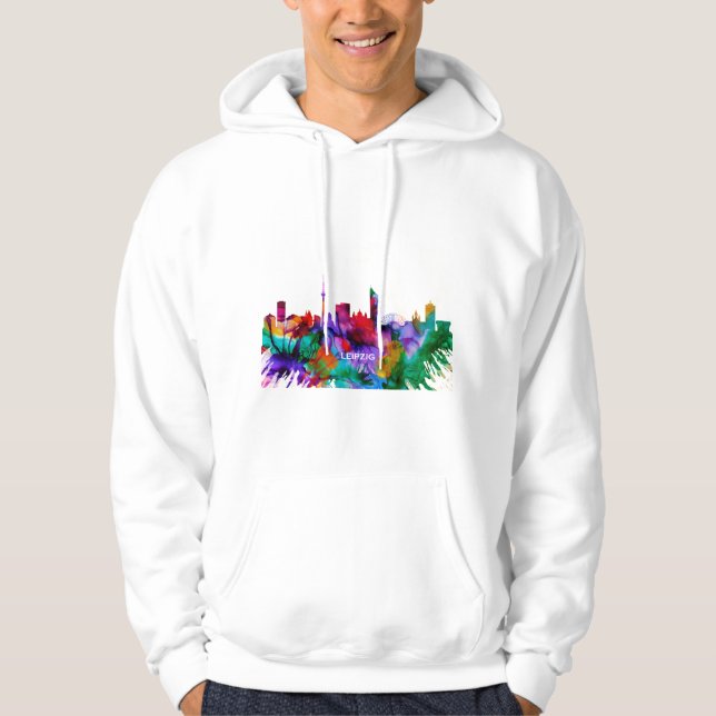 Leipzig Skyline Hoodie (Framsida)