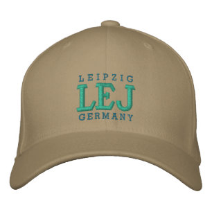 Leipzig, Tyskland "LEJ" Broderad Keps