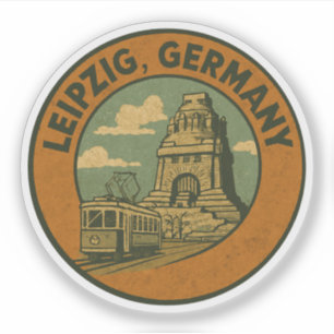 Leipzig Tyskland Stad Konst Klistermärken