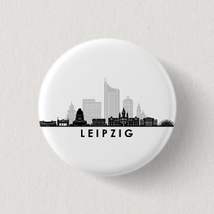 LEIPZIG universiteten Tyskland City Skyline Silhou Knapp