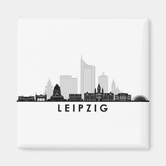 LEIPZIG universiteten Tyskland City Skyline Silhou Magnet
