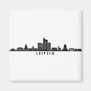 LEIPZIG universiteten Tysklandare City Skyline Sil Magnet