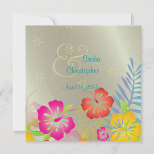 Leis/Luau/hibiscus bröllopsinbjudningar Inbjudningar