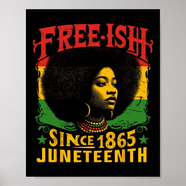 Leish Black History Junetonde Freedom Emancipa Poster (Framsidan)