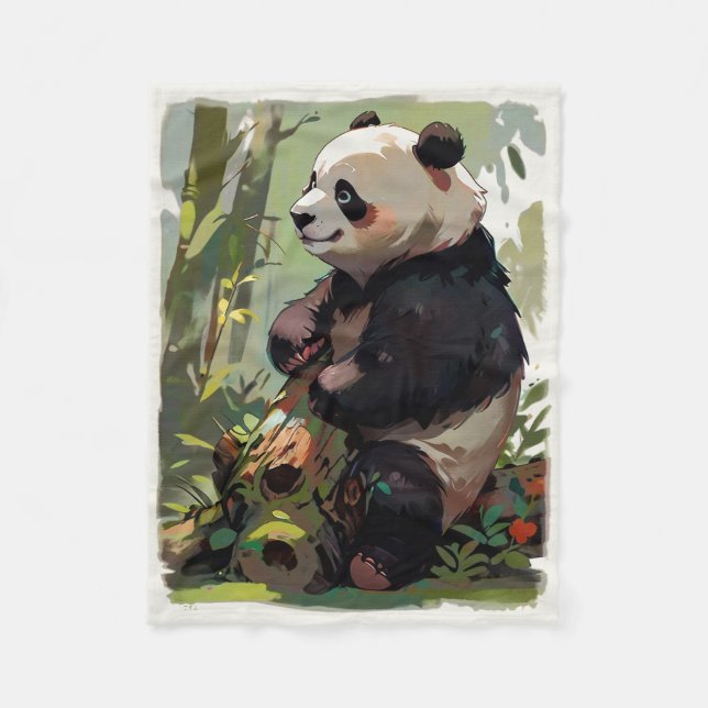 Leisure Bear - Panda Björn Fleecefilt (Framsidan)
