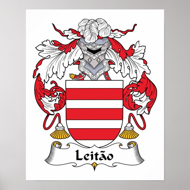 Leitao Family Crest Poster (Framsidan)