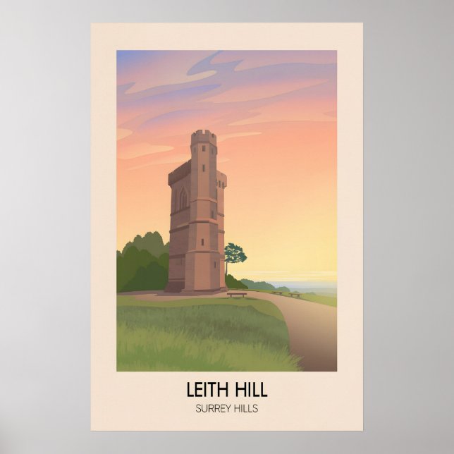 Leith Hill Surrey Hills Resoraffisch Poster (Framsidan)