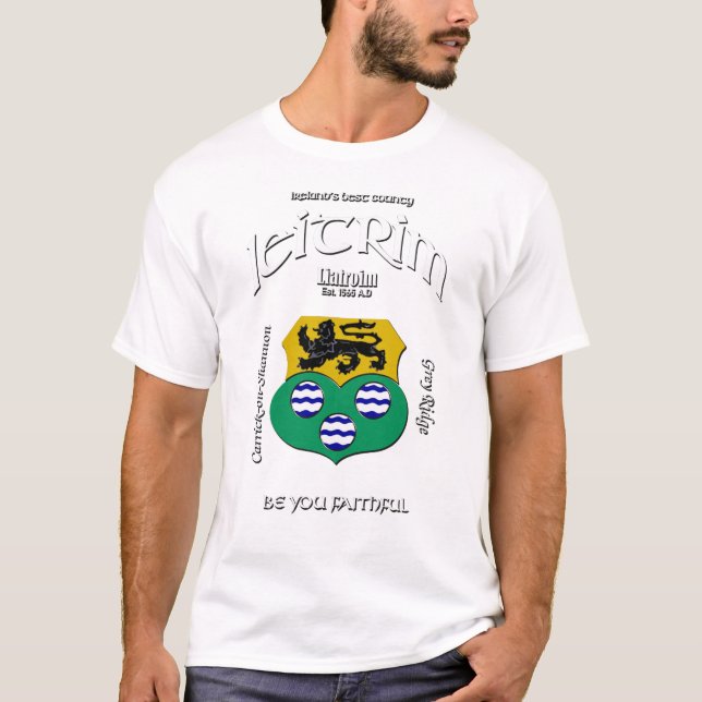 Leitrim Ireland Vapensköld T-Shirt (Framsida)