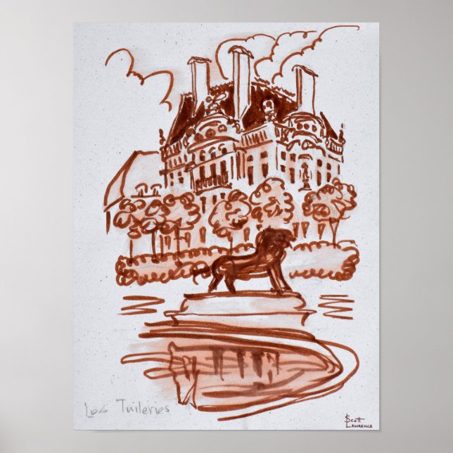 Lejeriets Garden av Louvre | Paris, Frankrike Poster (Framsidan)