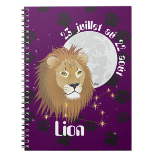 Lejon 23 juillet au 22 août Carnet Anteckningsbok