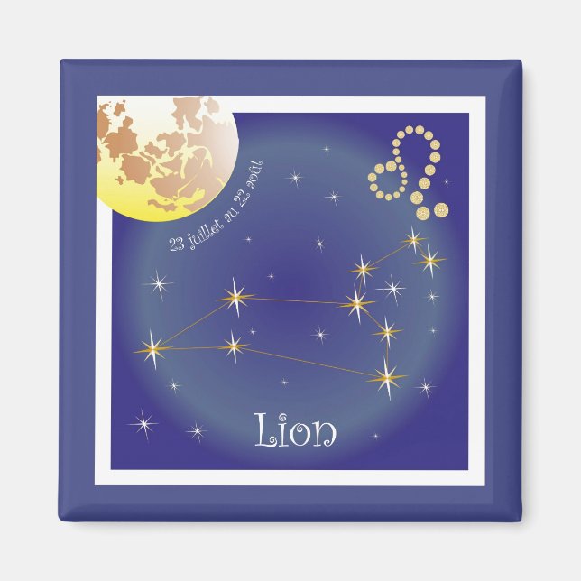 Lejon 23 juillet au 22 août Magnet (Framsidan)