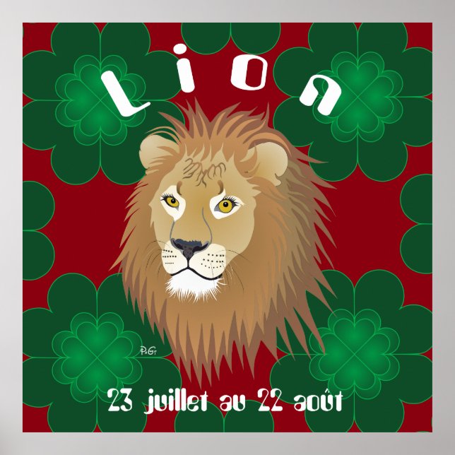 Lejon 23 juillet au 22 août Poster (Framsidan)