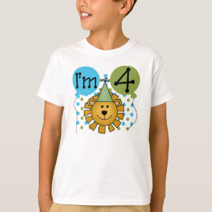 Lejon 4e födelsedagen t shirt