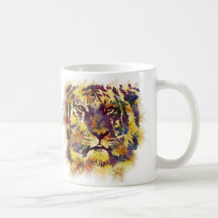 Lejon abstrakt kaffemugg