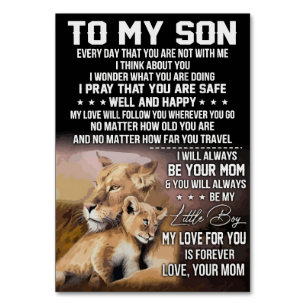 Lejon Älskare till min son Lejon Bordsnummer