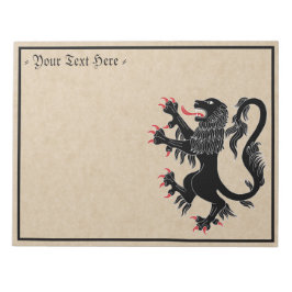 Lejon ampant Sable Anteckningsblock