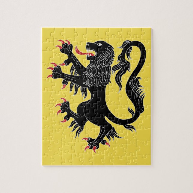 Lejon ampant Sable Pussel (Vertikal)