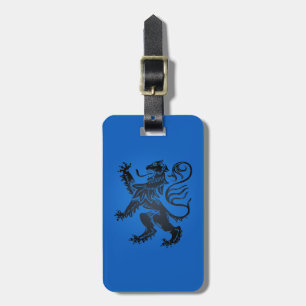 Lejon ampantdesign, Intricate Blue and Black Bagagebricka