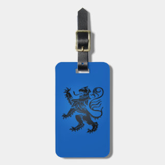 Lejon ampantdesign, Intricate Blue and Black Bagagebricka