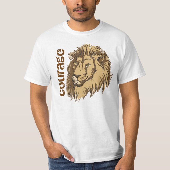 Lejon anpassningsbar t-shirt Courage (Framsida)