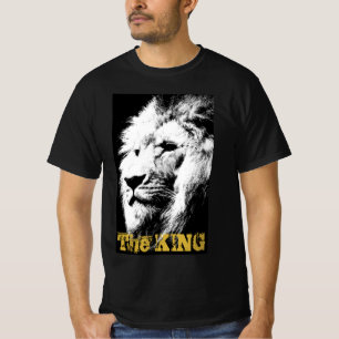 Lejon Ansikte Animal Manar Modern Template Black T Shirt