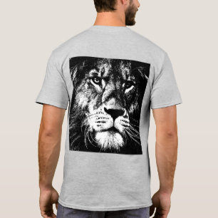 Lejon Ansikte-mall för popup-Manar på baksidan T Shirt