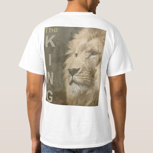 Lejon Ansikte Manar Modern Elegant Template White T Shirt (Baksida)