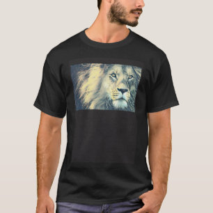 Lejon Ansikte-symbol för Strength Power and Majest T Shirt