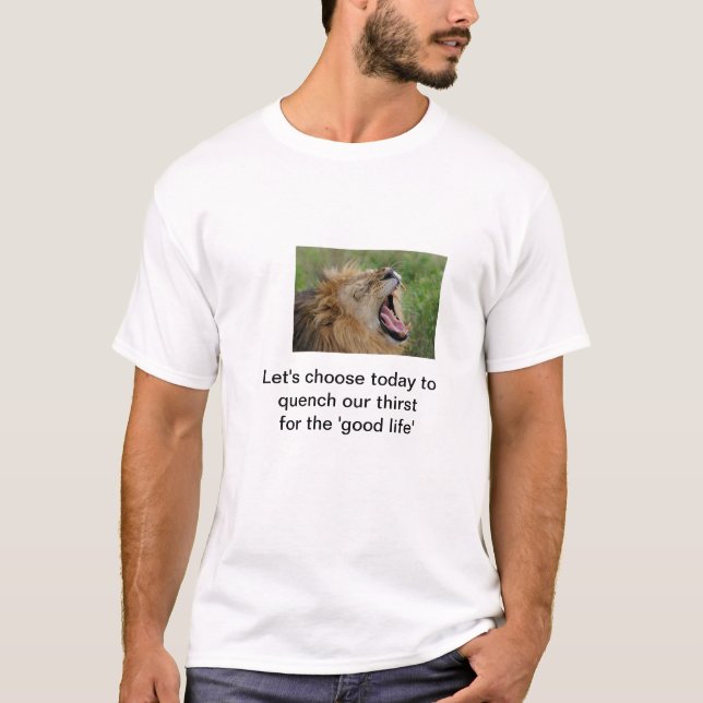 Lejon Ansikte T-Shirt BeVacker Animal Safari-utrus (Framsida)