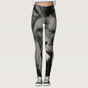 Lejon ansiktedamasker leggings