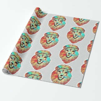 Lejon ansiktsinslagspapper presentpapper
