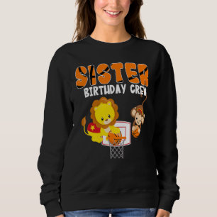 Lejon apa för Syster Birthday Crew Basketball Them T Shirt