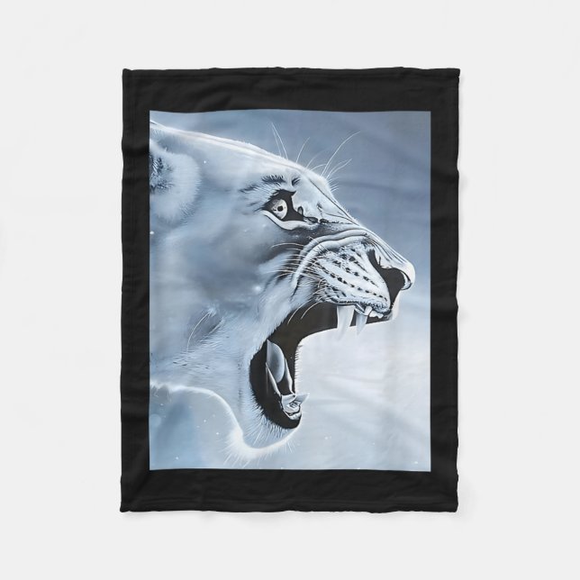 Lejon apa Meme Ragebait Meme Brainrot Gen Fleecefilt (Framsidan)