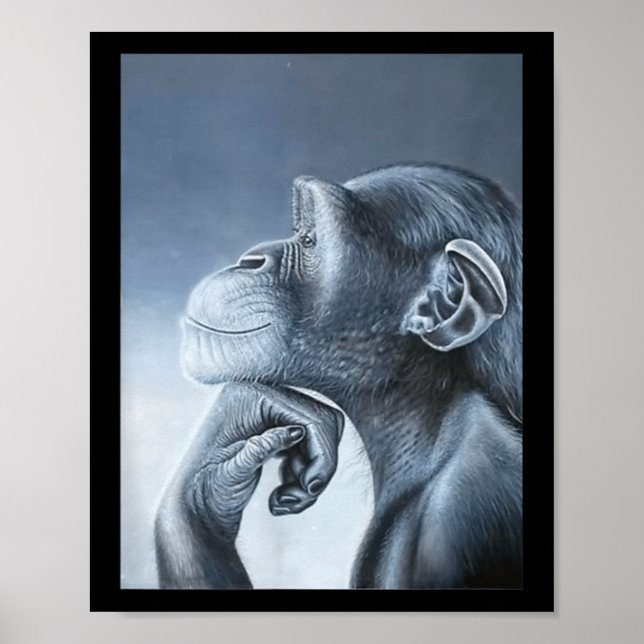 Lejon apa Meme Ragebait Meme Brainrot Gen Poster (Framsidan)