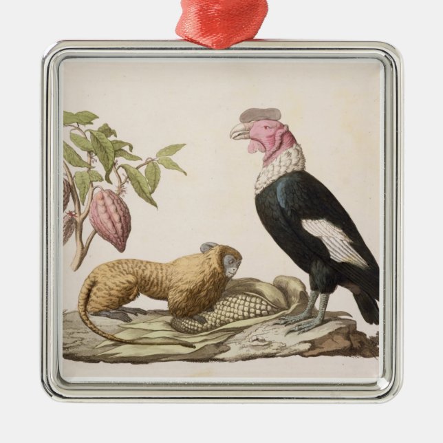 Lejon apa och condor, inföding till Chile eller Julgransprydnad Metall (Framsidan)