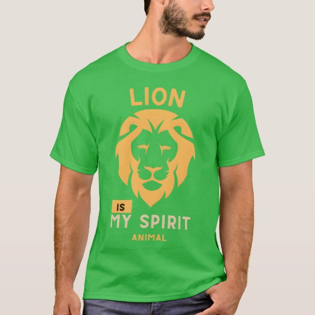 Lejon är min andliga djur vacker t shirt (Framsida)