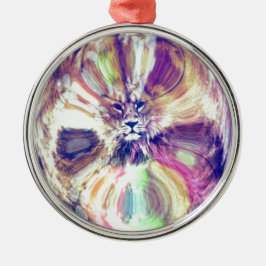 Lejon Around Digital Art Julgransprydnad Metall